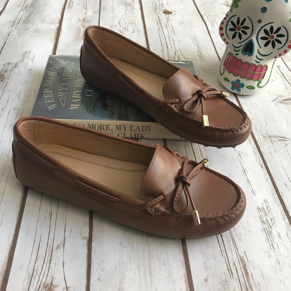 Michael Kors Shoes - MICHAEL KORS Daisy Tan leather Driving Loafers